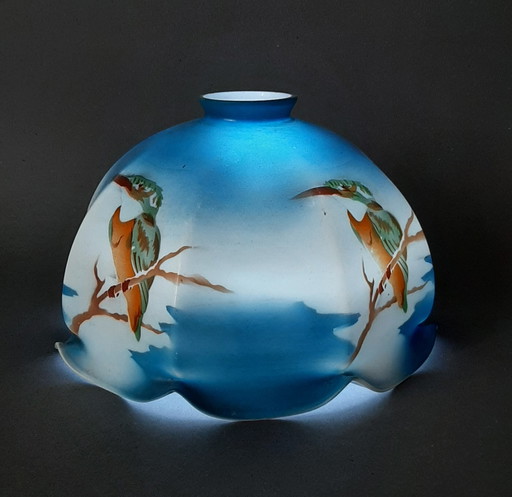 Lampada con martin pescatore degli anni '30