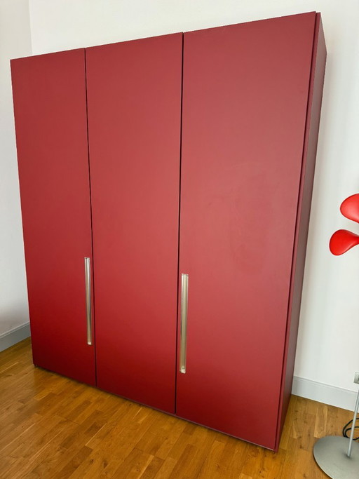 Armadio Global Tissettanta Rosso – kledingkasten, Glass, Metal