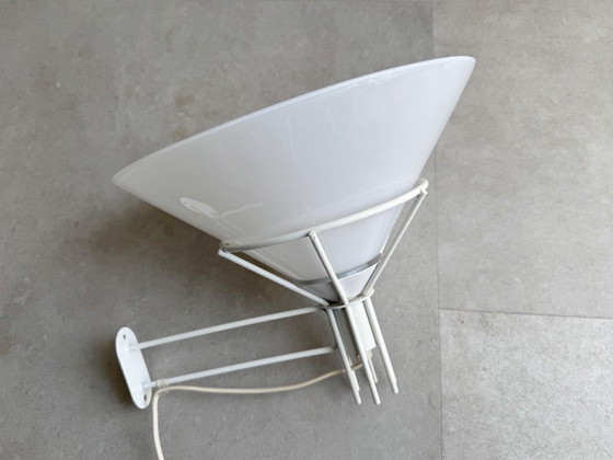 1x Vintage Jaren 80 Wandlamp Draadmetaal En Glazen Kap – Wandlampen, Glass, Metal (photo 3 of 7)