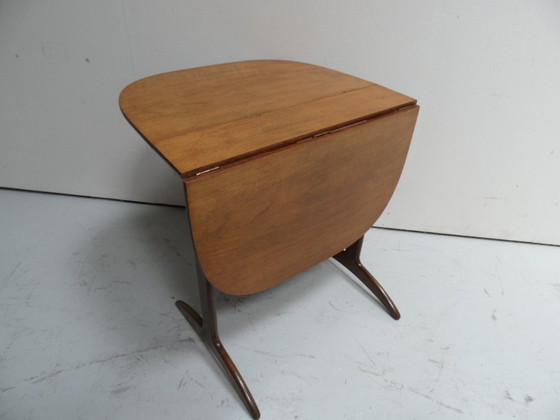 Image 1 of Mid Century drop-leaf side table