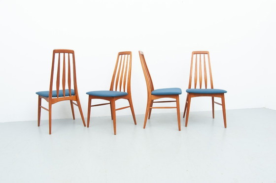 Image 1 of 8x sillas de teca "Eva" de Niels Koefoed para Koefoed Hornslet (años 60)