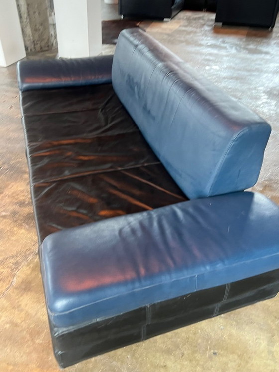 Image 1 of Leolux zit- en slaapbank | 2 kleuren blauw | 