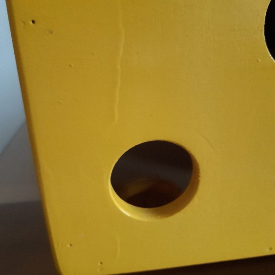 Image 1 of Lampada a dadi in legno vintage, fatta a mano, pezzo unico, anni '60