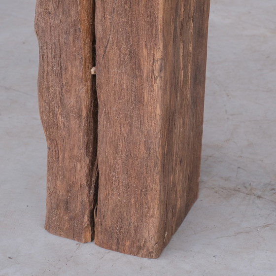 Image 1 of Espositore vintage a forma di tronco d'albero in legno
