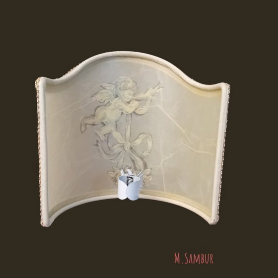 Image 1 of Paire d'abat-jour muraux en forme d'éventail.