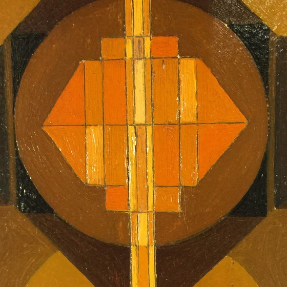 Jean Boquet, Abstraction Géométrique, Huile sur Panneau, Années 1940 – Peintures et dessins, Metal, Other (photo 3 of 14)