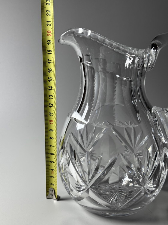 Image 1 of Val Saint Lambert - jaren 1900 - handgeslepen kristallen kan - 1 liter