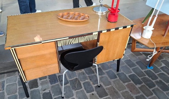 Image 1 of Beautiful vintage low oak desk