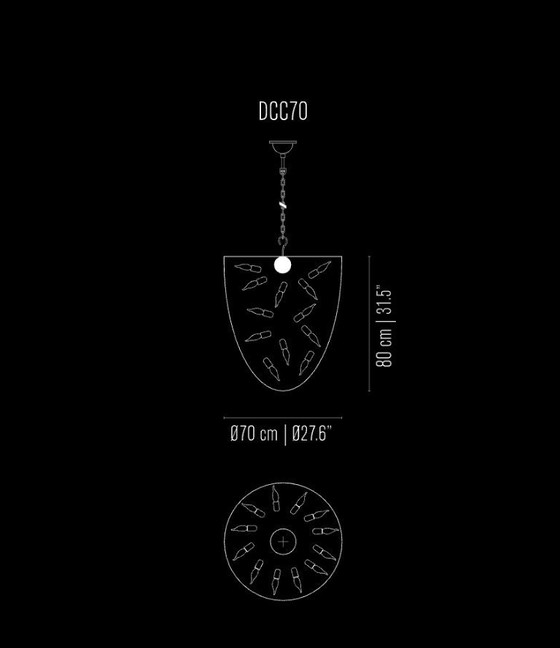 Image 1 of Lampadario a cono Delphinium di marca van Egmond