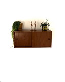Vintage Danish floating teak wall cabinet '60