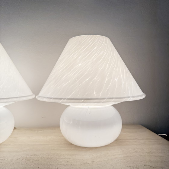Image 1 of Limburg Glashütte Glass Table Lamp Mushroom, 1970's