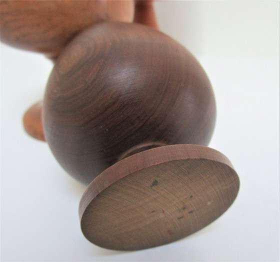 Image 1 of cinque bicchieri vintage in legno tornito