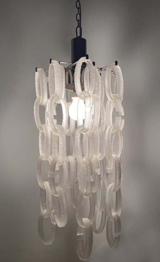 Lámpara de araña vintage de cristal de Murano de Giogali