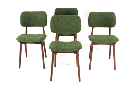 Image 1 of Set di 4 sedie da pranzo imbottite vintage