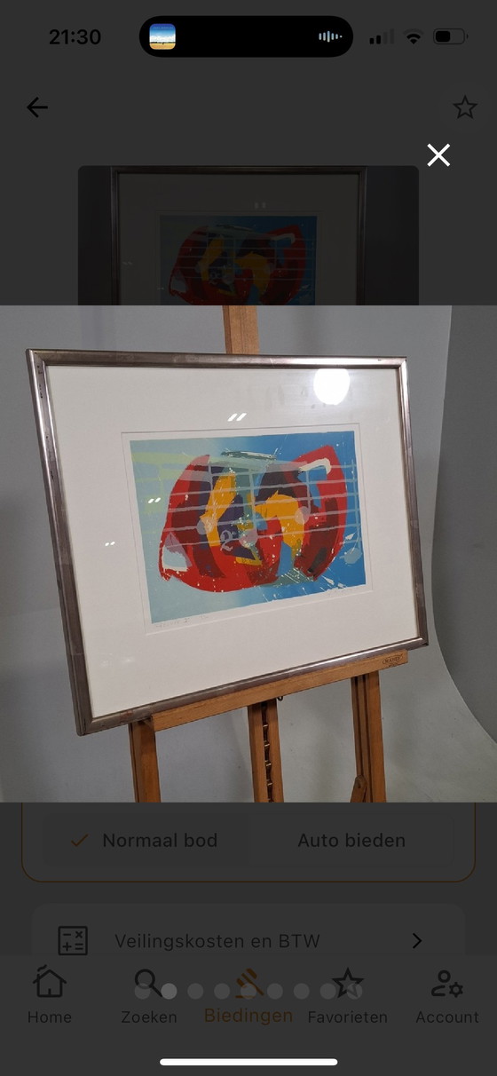 Image 1 of Prelude V 10/30 screen print by Frits Droog 54x67 cm