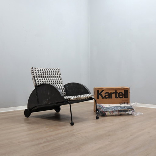 Zeldzame Vintage Kartell Anna Castelli Fauteuil Met Dubbele Hoes Jaren 80