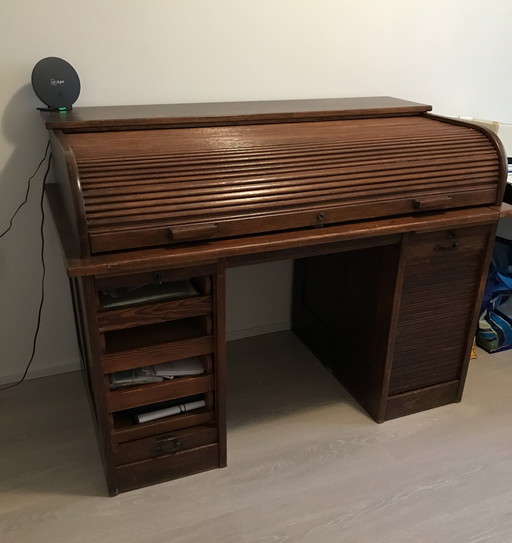 Ambachtelijk, Klassiek Design, Eiken Cilinder Bureau