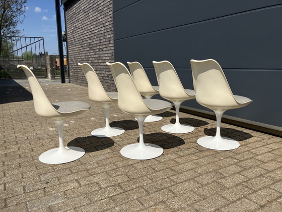 Image 1 of 6x Original Vintage Knoll Tulip Dining Chairs Eero Saarinen