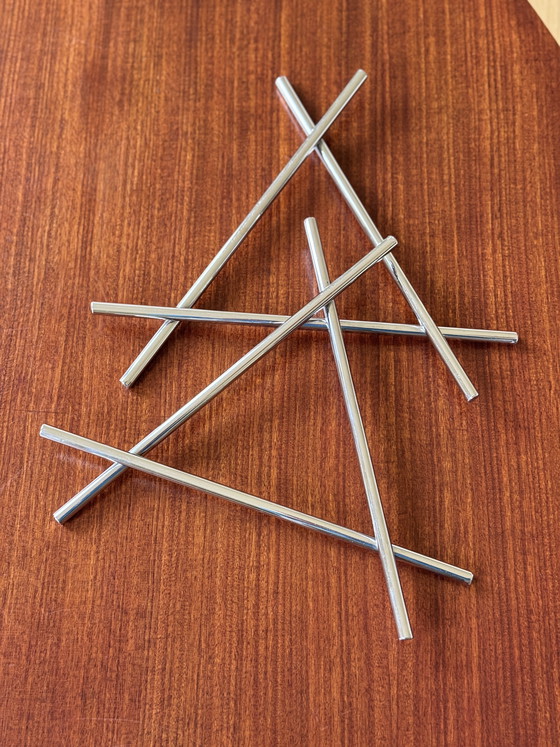 Image 1 of Set mit 2 Edelstahl-Untersetzern – minimalistisches Design