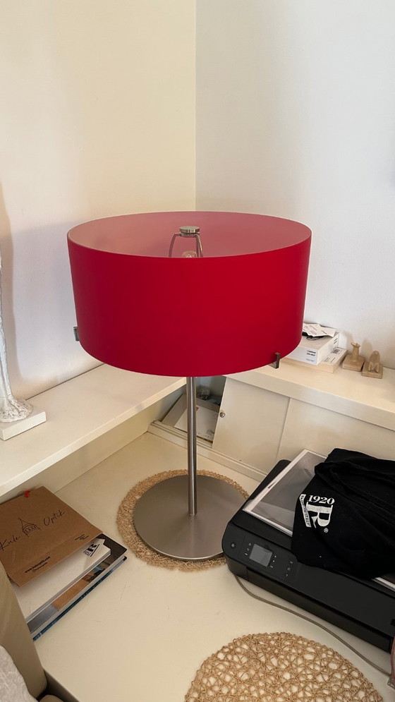 Image 1 of Lámpara de mesa de cristal rojo Prandina