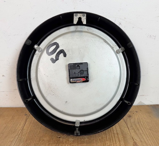 Image 1 of Industrial Brown Bakelite Factory Wall Clock from Chronotechna, 1960s