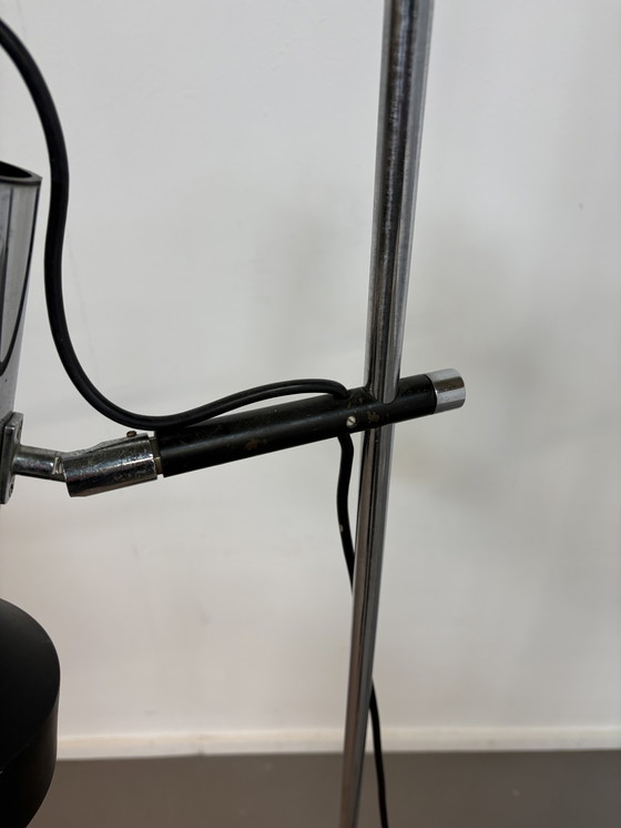 Image 1 of Lampada da terra vintage Staff Leuchten Spot cromata con lampada da terra nera modello L401 anni Sessanta