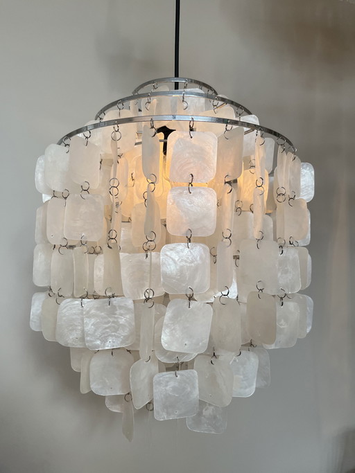 Echte vintage Hängeleuchte capita shell lamp