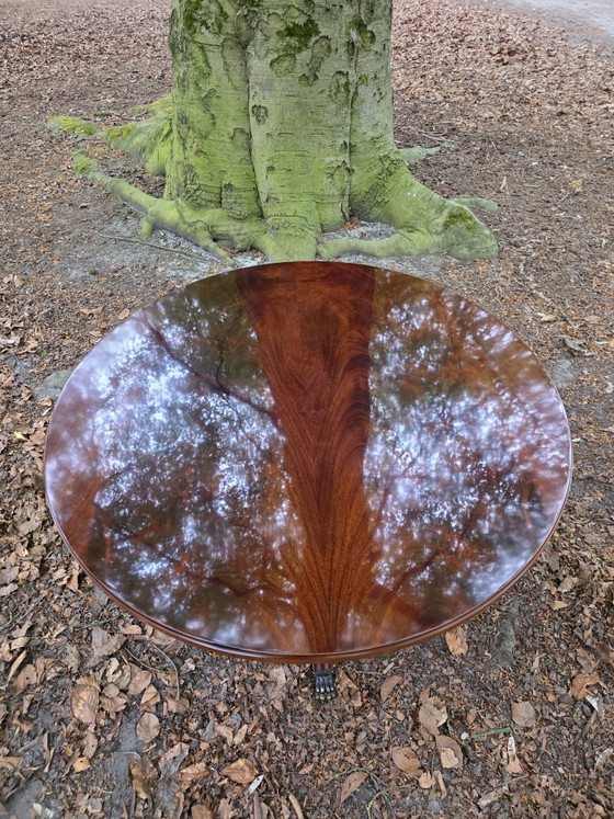 Image 1 of Vintage coffee table 99 cm with 3D wooden top