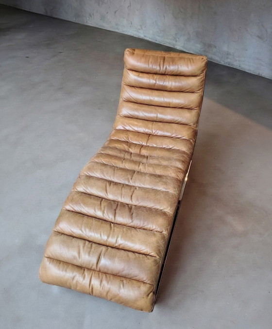 Poltrona Relax Vintage in Pelle – Chaise longue, Leather, Chrome (photo 2 of 15)
