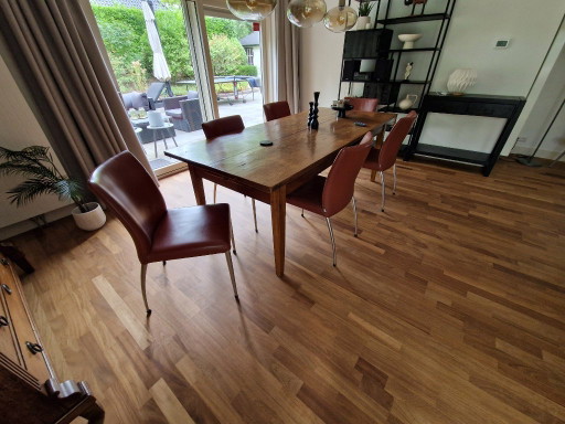 6 X Prachtige Lederen Eetkamerstoelen - Jori - Cognac/Roodbruin – Leather