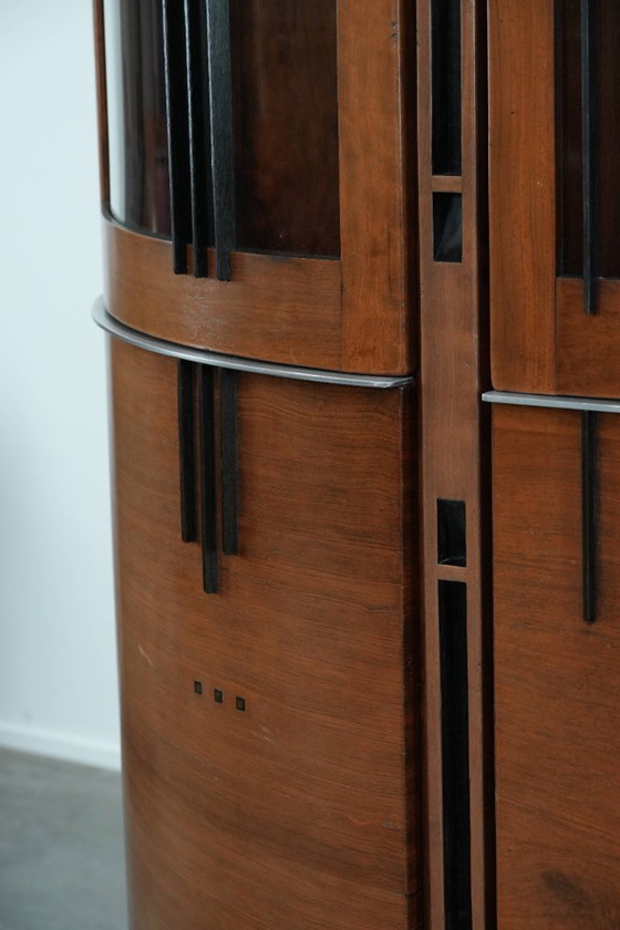 Image 1 of Large Art Deco design display cabinet/sideboard by Schuitema from the Decoforma series with lighting