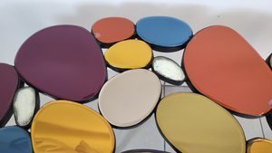 Image 1 of Tavolino da caffè Olivier de Schrijver di Ode&#39;s Design, edizione limitata in vetro multicolore, Belgio