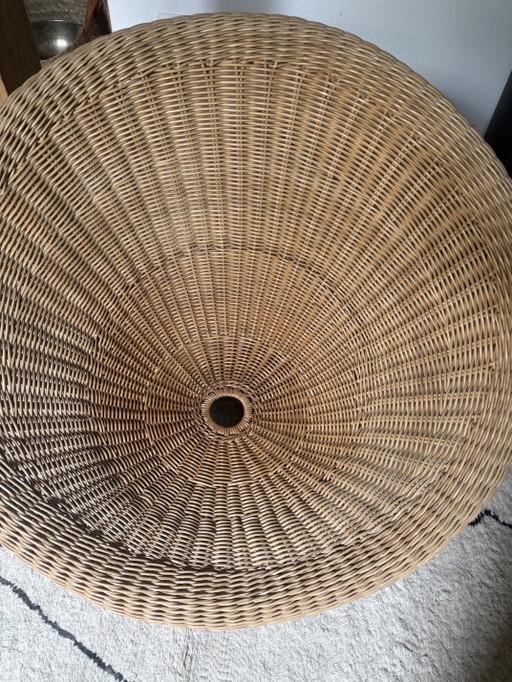 Vintage Korbsessel Eiermann Optik E10 – fauteuils, Rattan, Wicker (photo 2 of 10)