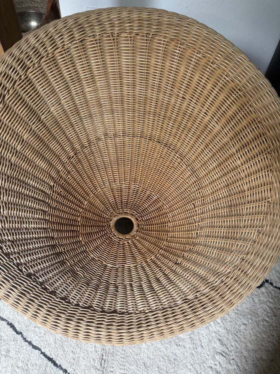 Sedia vintage in vimini Eiermann optics E10 – Egon Eiermann Von Murmann, Poltrone, Rattan, Wicker (photo 2 of 10)