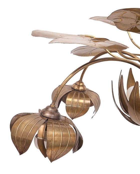 Lustre Nénuphar 10 Feux Maison Jansen – Brass (photo 5 of 11)