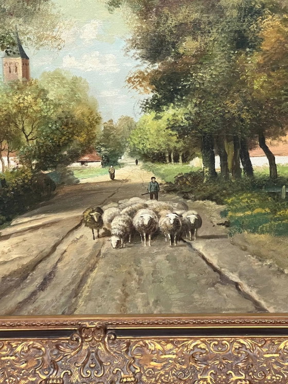 Landscape "Where time passes slowly." Oil on wood panel. – Paintings & Drawings (photo 3 of 9)