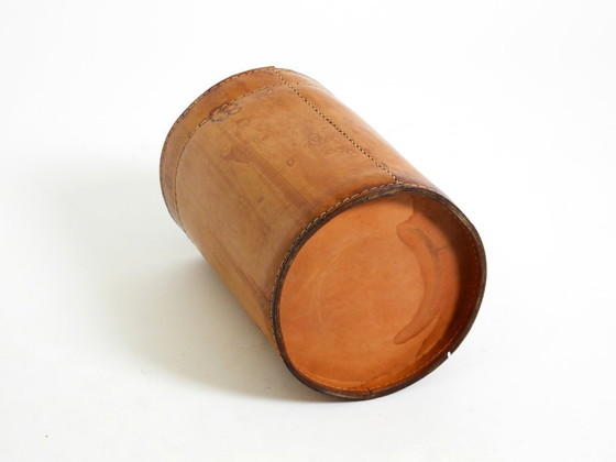 Image 1 of Beautiful 1960s leather paper bin by Torben Ørskov & Co Denmark