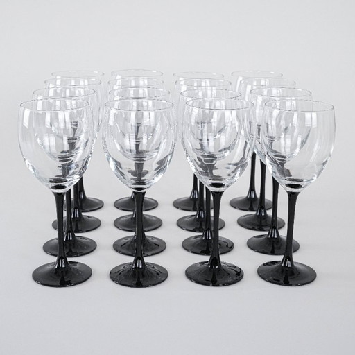 Weingläser-Set, dänisches Design, 1970er Jahre, hergestellt in Dänemark