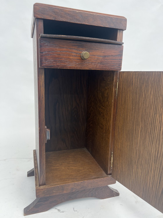 Image 1 of Mesita de noche antigua de estilo Art Déco