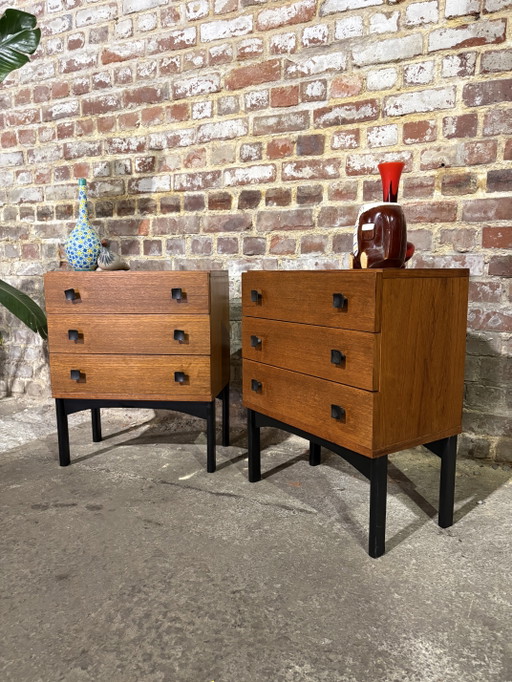 Een paar Scandinavische ladekasten uit de jaren 60.