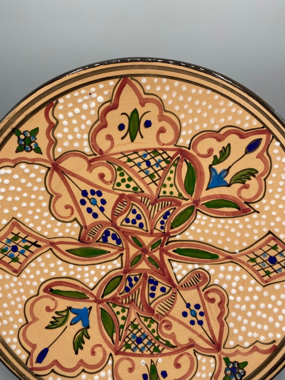 Grande piatto tunisino dipinto a mano, Kerkennah Pottery – Stoviglie, Ceramic (photo 3 of 6)