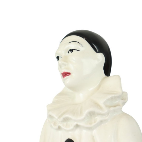 Image 1 of Vintage Pierrot Statue with Lute