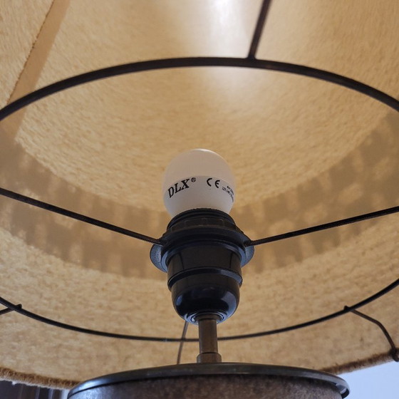 Image 1 of Lampe en céramique Fat Lava avec abat-jour original, Scheurich Keramik, 60's - Allemagne