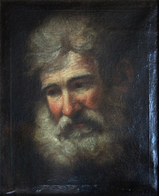 Portret van een oude man met baard uit de 18e eeuw