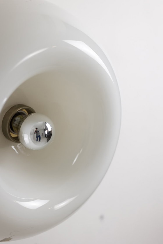 Image 1 of Castiglioni. Pair of opaline glass wall sconces. 20th century.