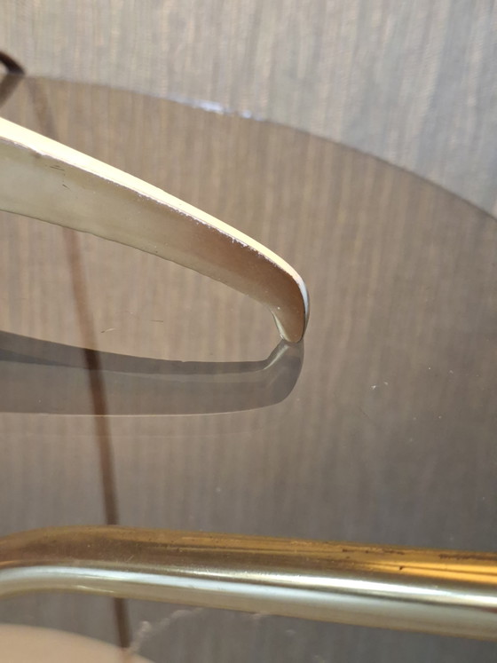 UFO Table Lamp Teak Frosted Glass – Metal (photo 8 of 9)