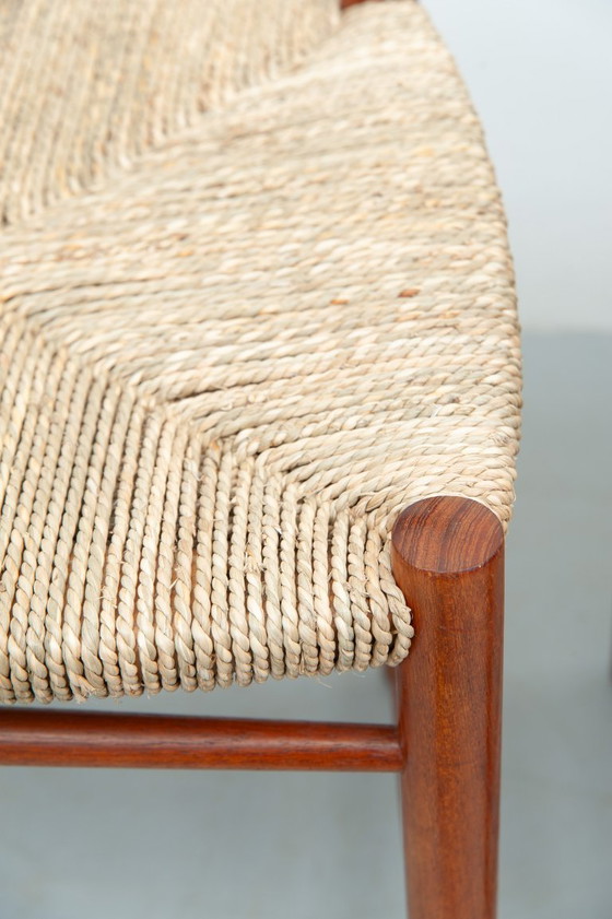 Image 1 of 4 sillas de comedor de teca de Peter Hvidt y Orla Mølgaard-Nielsen para Søborg Møbelfabrik (años 50)