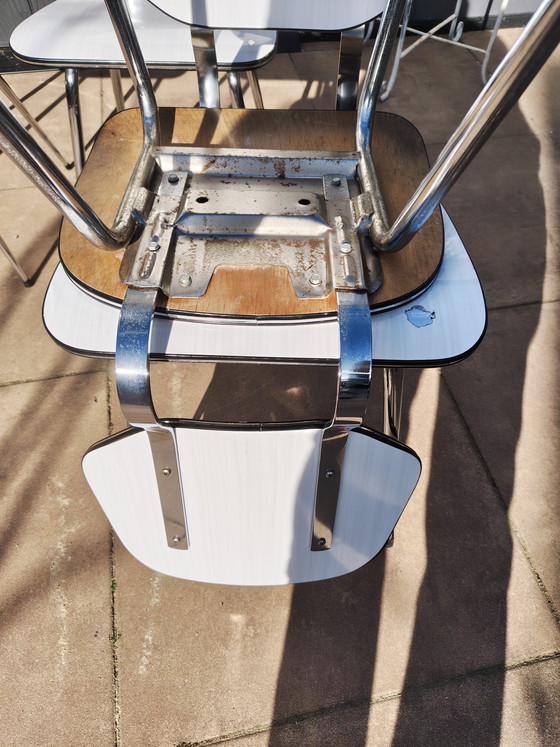 Image 1 of 4 Brabantia Formica kitchen chairs, 1960s