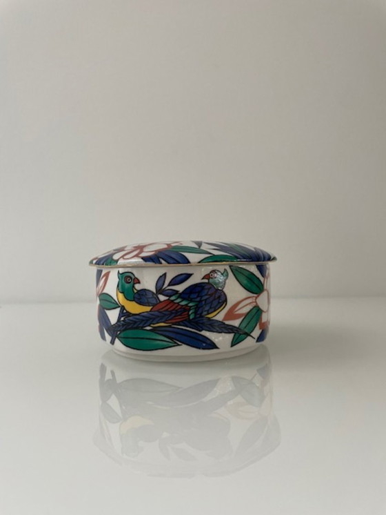 Image 1 of Vintage Yves Rocher ceramic jewelry box 1980s