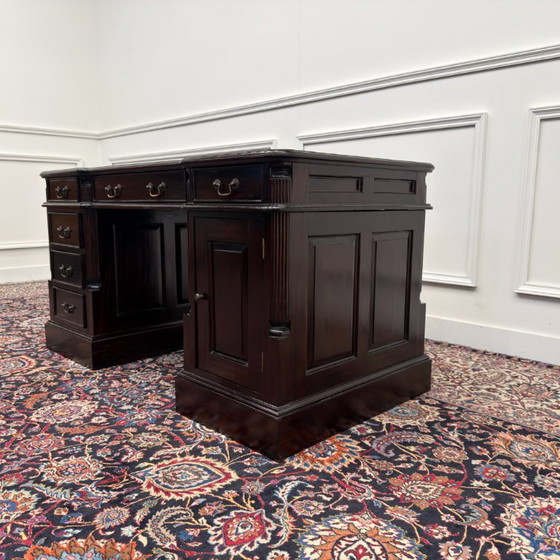Classic English Desk Green Leather – Wood (photo 6 of 19)